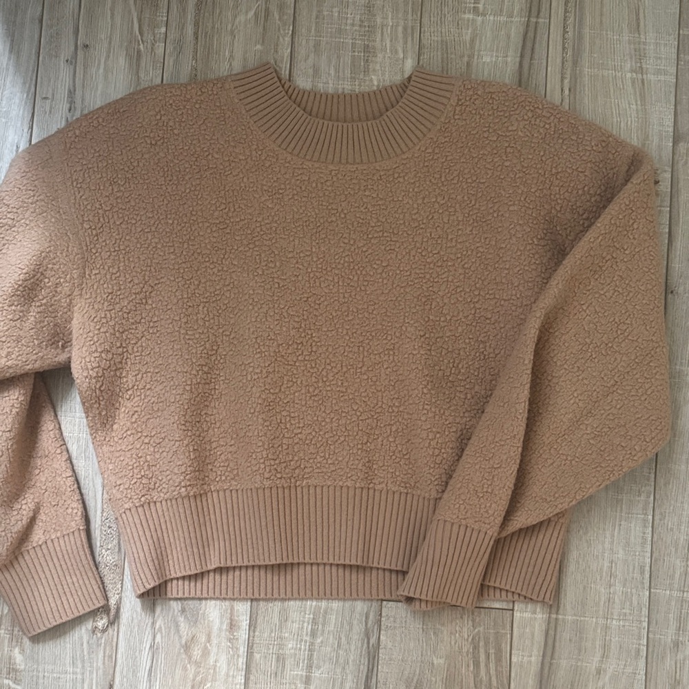 Babaton Textured Tan Crew Neck Sweater - Picture 1 of 3